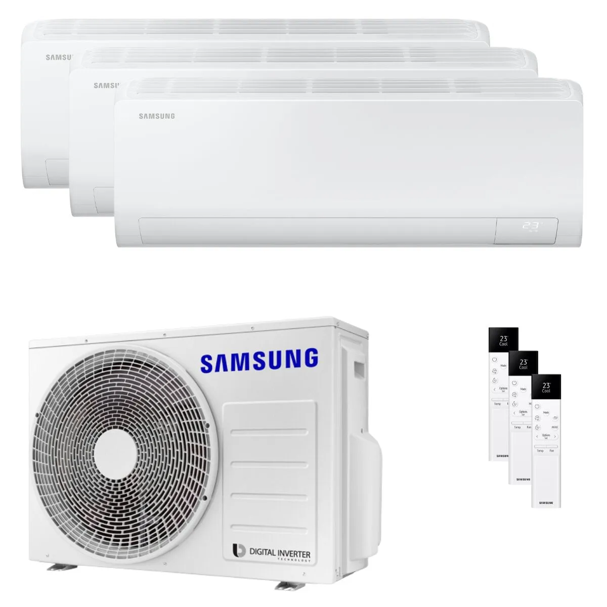 Condizionatore Samsung Cebu S2 trial split 7000+9000+12000 BTU inverter A++ wifi unità esterna 5.2 kW