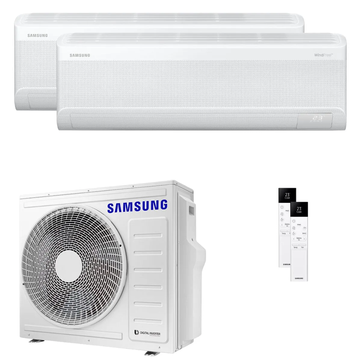 Condizionatore Samsung Windfree Avant S2 dual split 12000+18000 BTU inverter A++ wifi unità esterna 8 kW