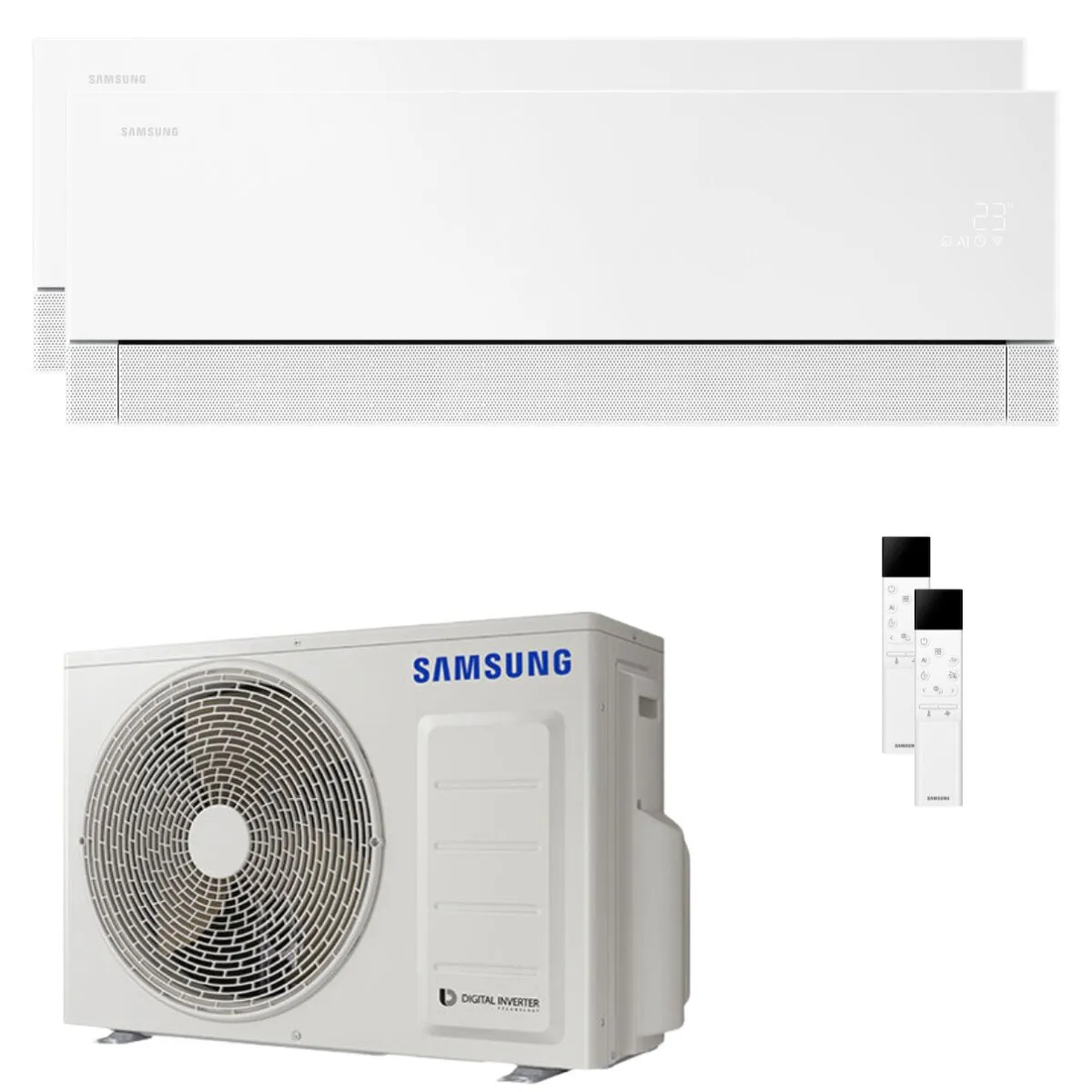 Condizionatore Samsung WindFree Première Plus dual split 12000+12000 BTU inverter A+++ wifi unità esterna 5 kW