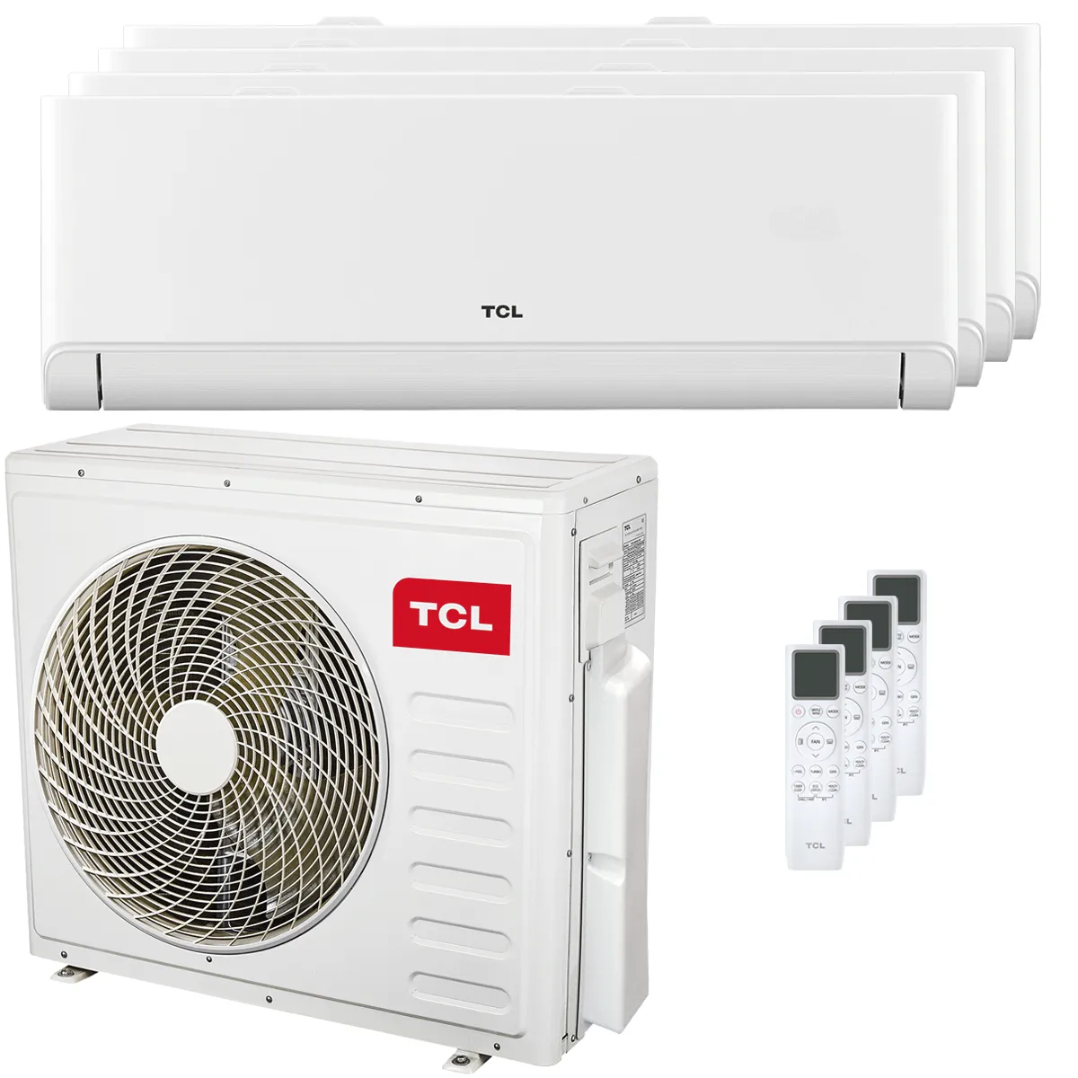 Condizionatore TCL BreezeIN P5 quadri split 9000+9000+9000+18000 BTU inverter A++ wifi unità esterna 9.4 kW