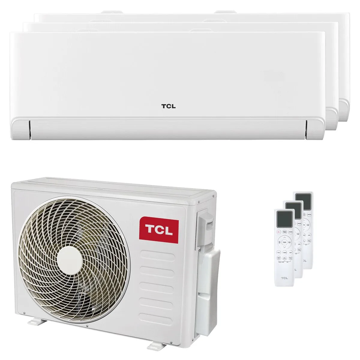 Condizionatore TCL BreezeIN P5 trial split 12000+12000+12000 BTU inverter A++ wifi unità esterna 7.9 kW