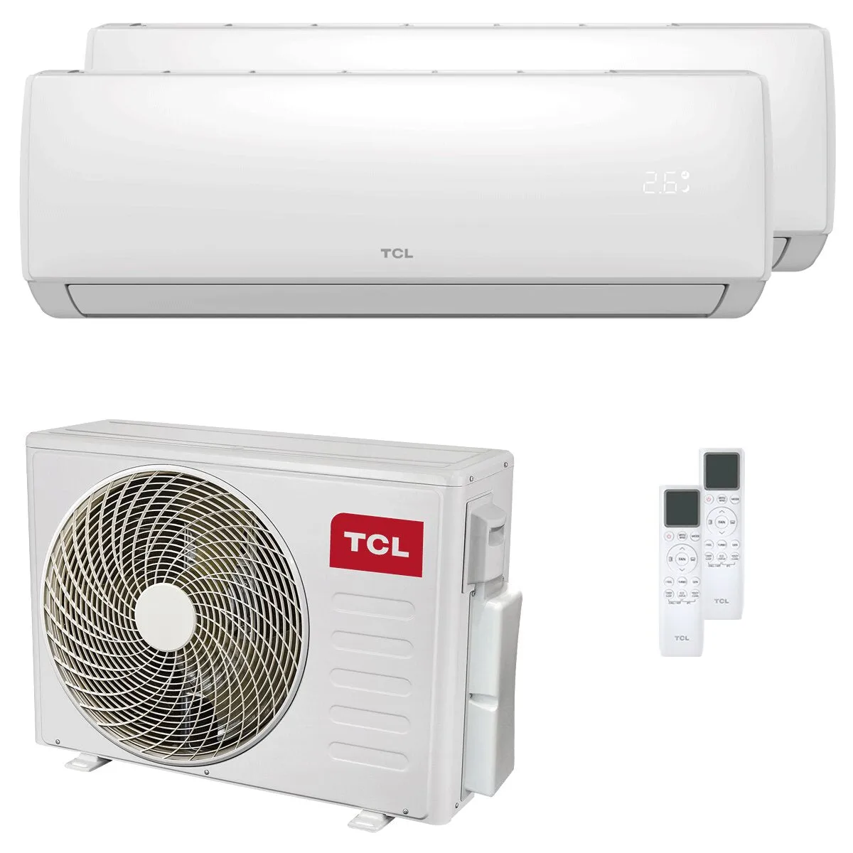 Condizionatore TCL Elite F2 dual split 12000+18000 BTU inverter A++ wifi unità esterna 7.9 kW