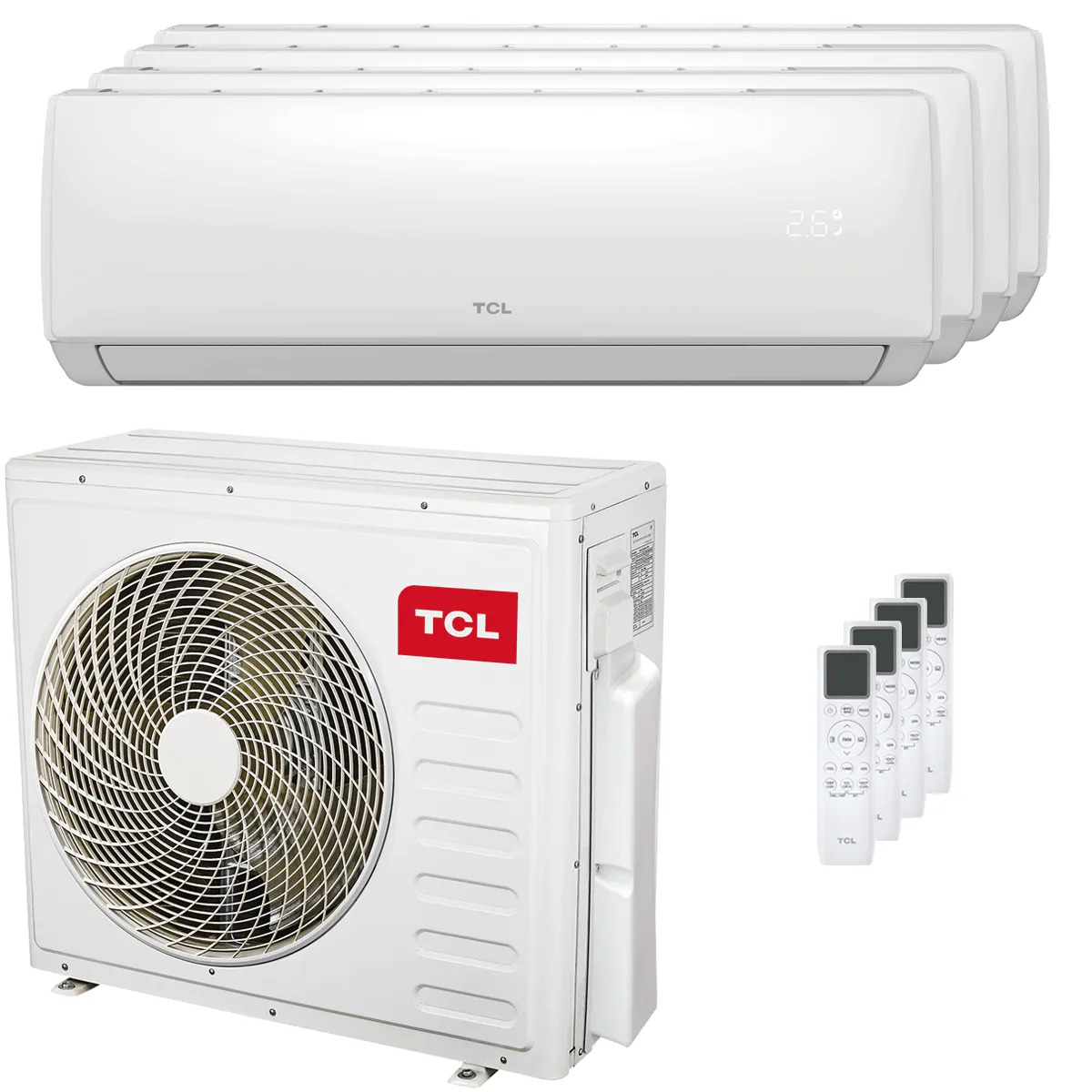 Condizionatore TCL Elite F2 quadri split 9000+12000+12000+18000 BTU inverter A++ wifi unità esterna 12.2 kW