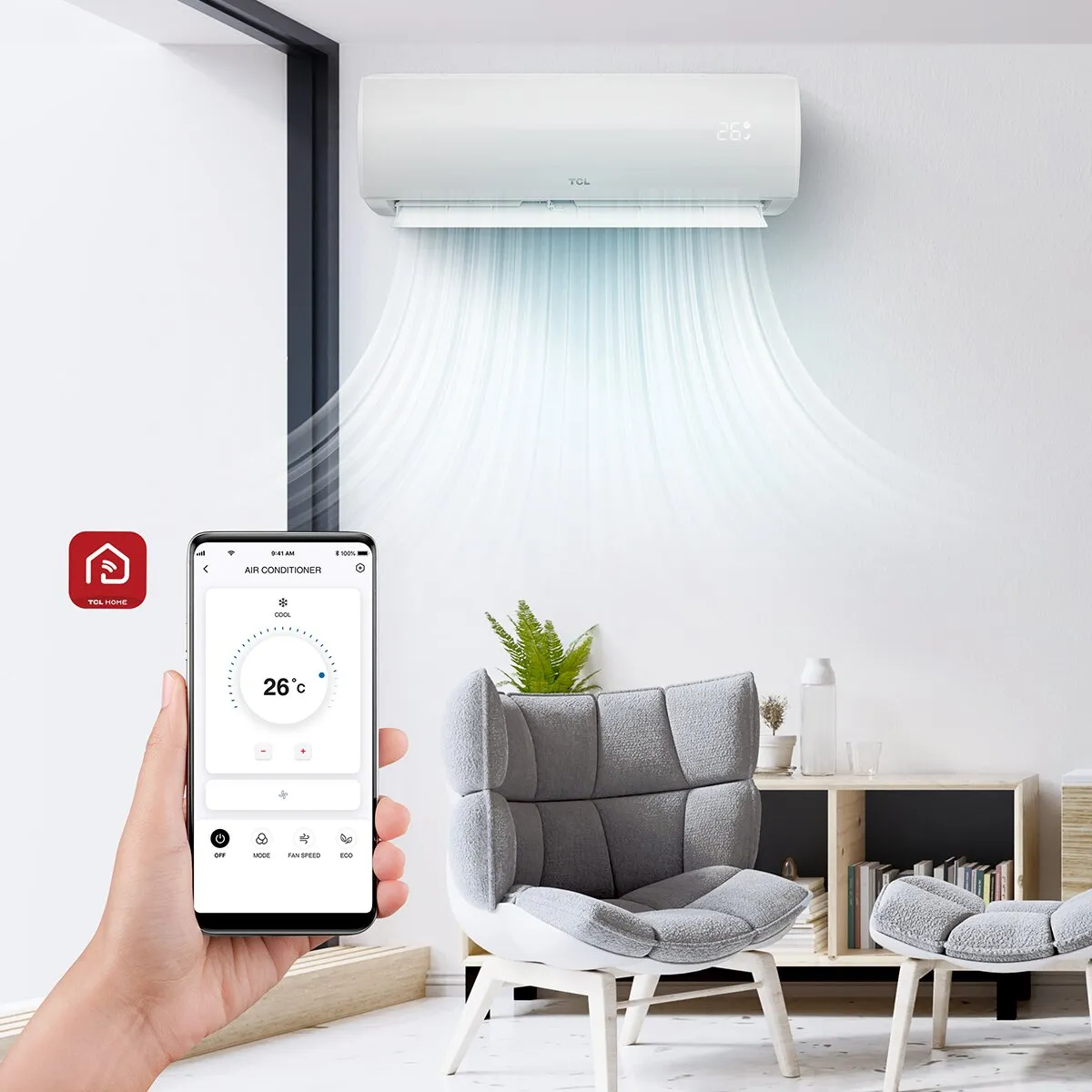 Condizionatore TCL Elite F2 quadri split 9000+12000+12000+18000 BTU inverter A++ wifi unità esterna 12.2 kW 2