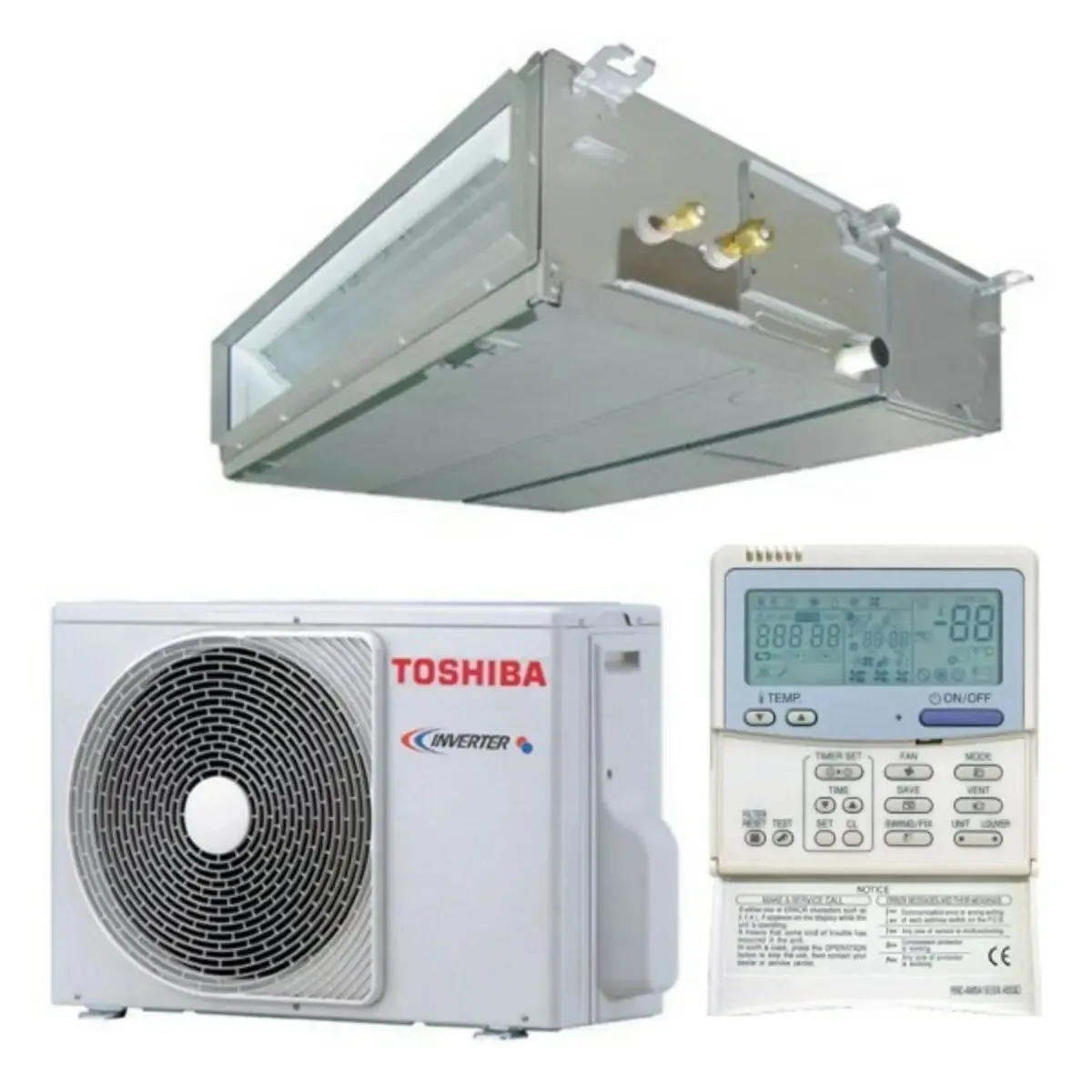 Condizionatore Toshiba canalizzabile standard light commercial sm_btp 24000 BTU inverter a con comando a filo
