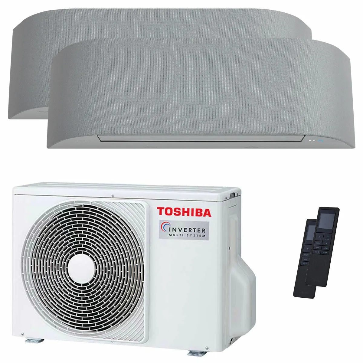 Condizionatore Toshiba Haori dual split 9000+9000 BTU inverter A++ wifi unità esterna 4,0 kW