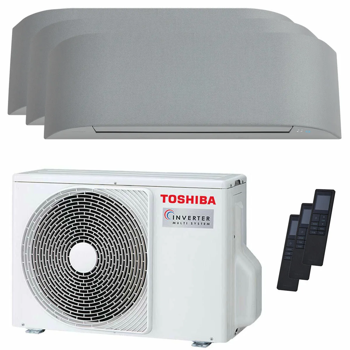 Condizionatore Toshiba Haori trial split 7000+9000+12000 BTU inverter A+++ wifi unità esterna 5.2 kW