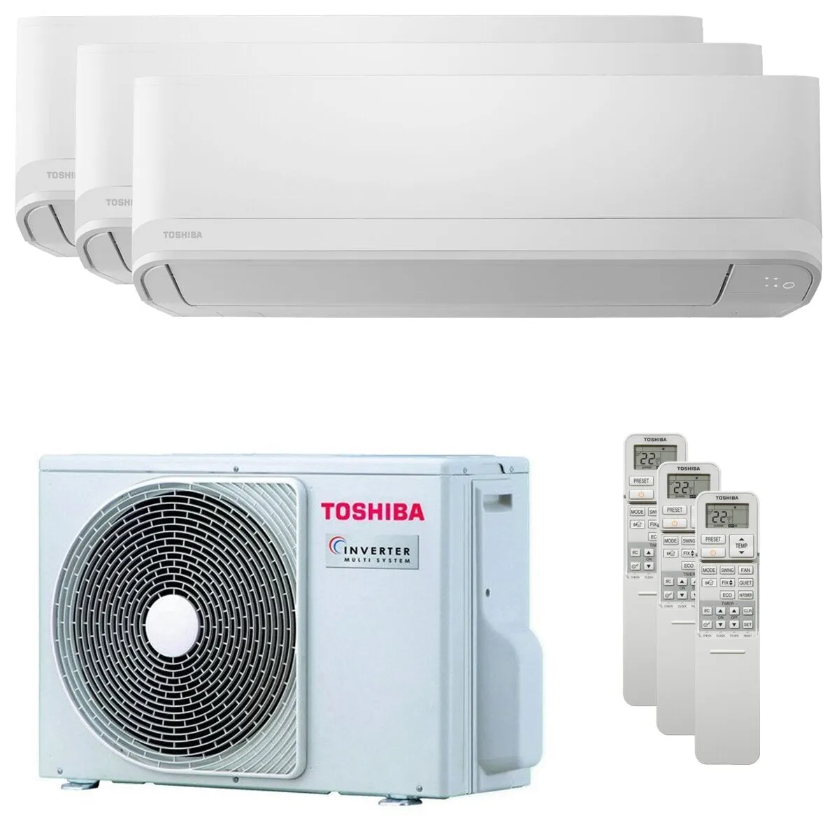 Condizionatore Toshiba Seiya Classic 2025 trial split 5000+7000+9000 BTU inverter A+++ unità esterna 5.2 kW