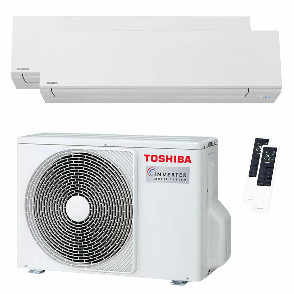 Condizionatore Toshiba SHORAI Edge White dual split 9000+9000 BTU inverter A++ wifi unità esterna 5.2 kW