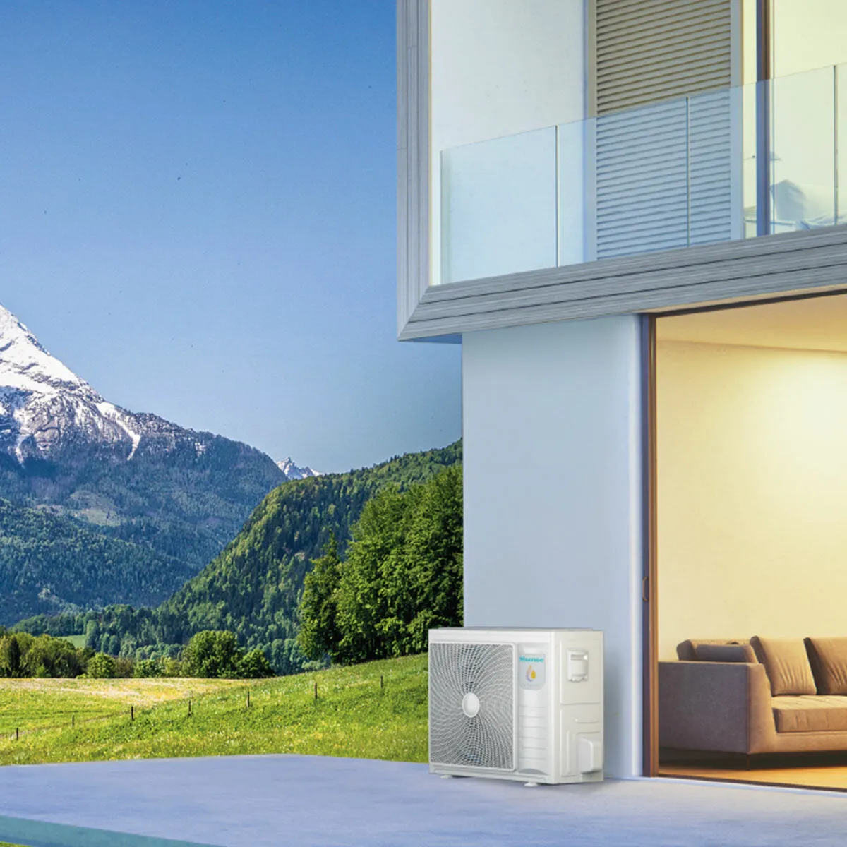 Pompa di calore aria-acqua Hisense Hi-Therma 4,4 kW monoblocco monofase R32 A++ 4