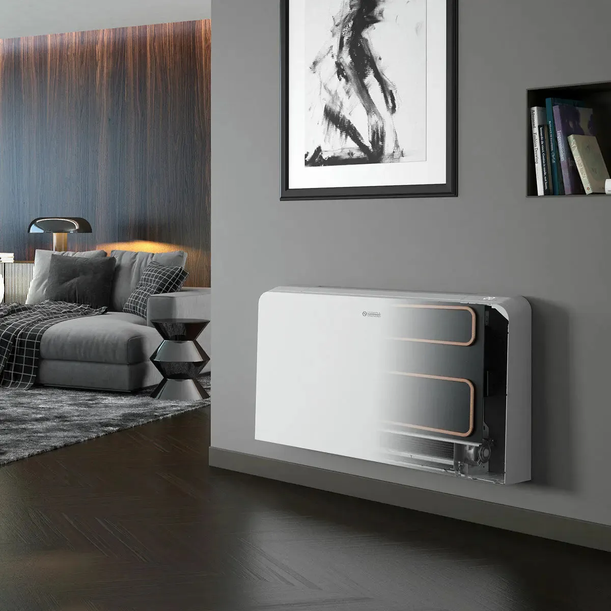 Ventilconvettore con pannello radiante Olimpia Splendid Bi2 SLR AIR inverter 600 DC kW 3,12 - 2,54 + comando TR e telecomando 2
